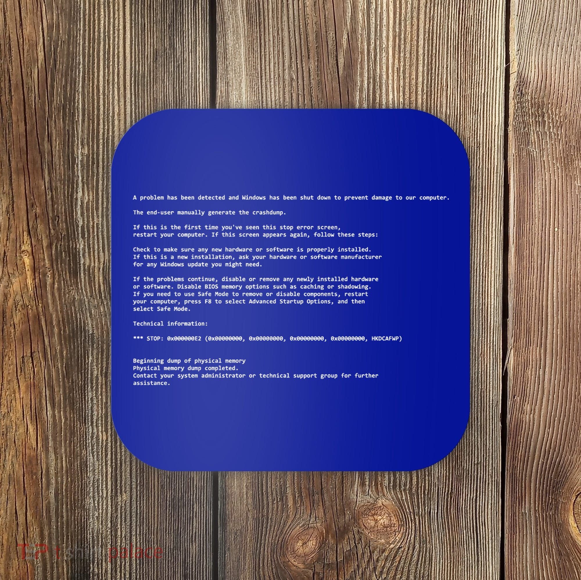BSOD Computer Error Blue Screen Of Death Coaster