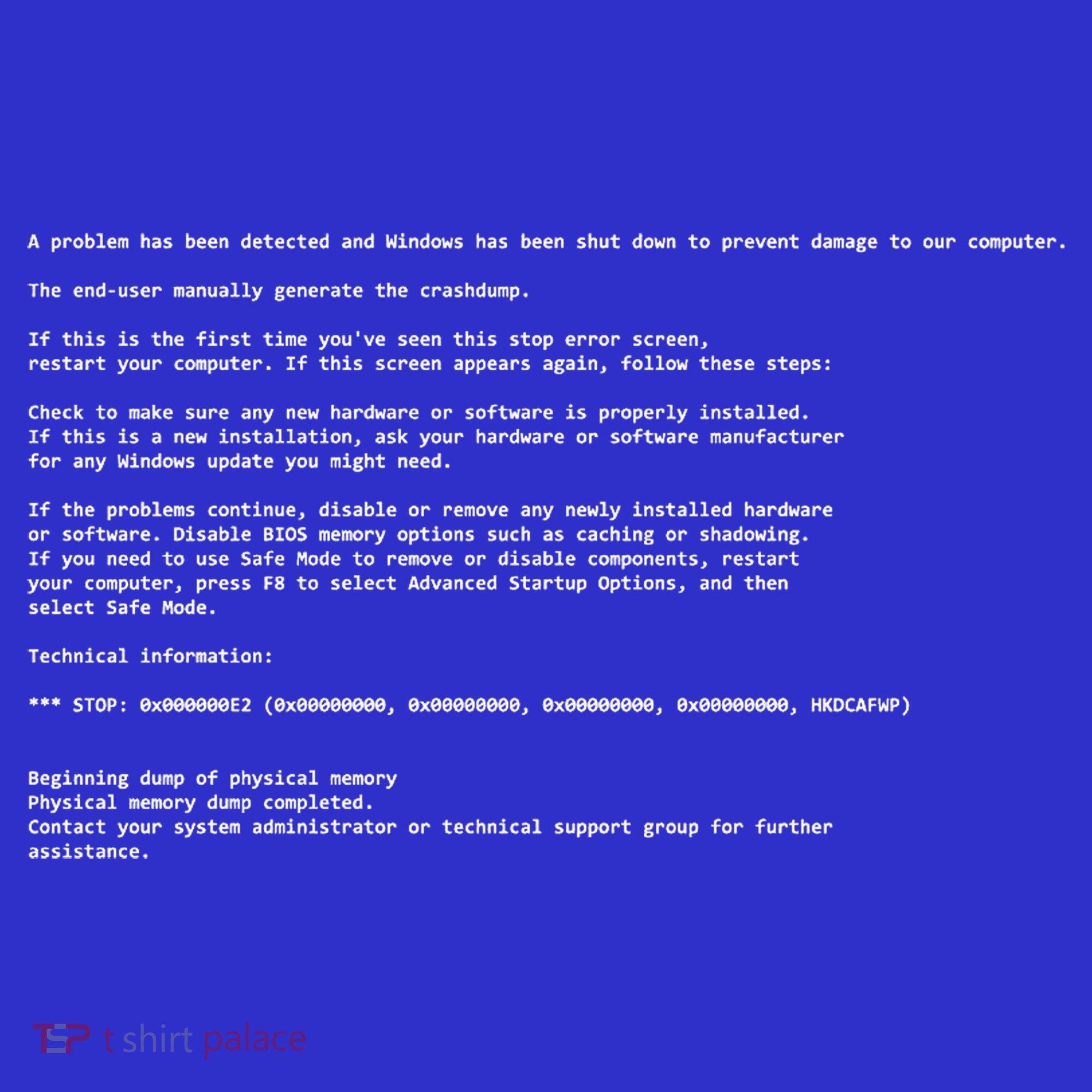 BSOD Computer Error Blue Screen Of Death Women's Long Sleeve Shirt
