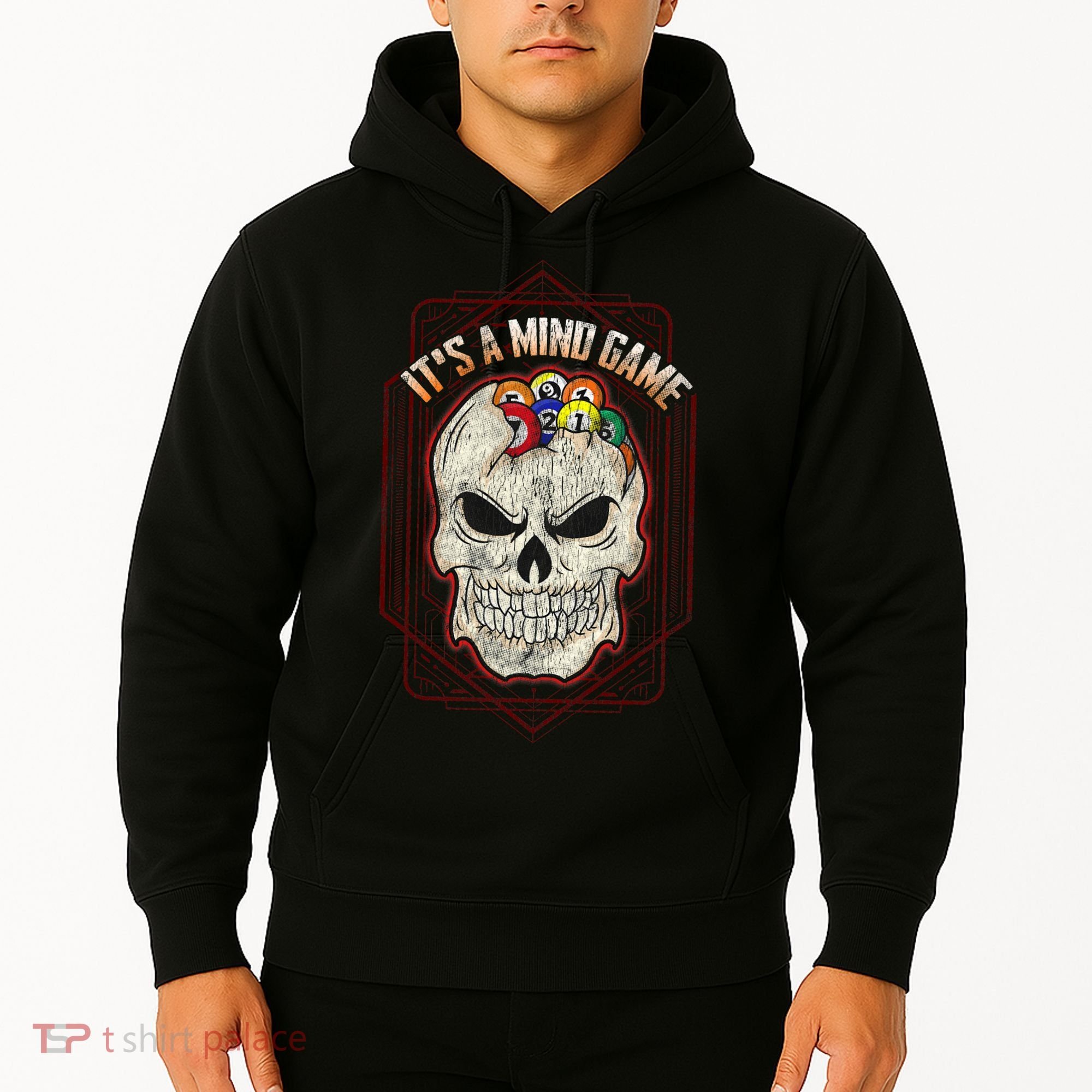 Billiards Skull Pool Balls ItS A Mind Game Hoodie