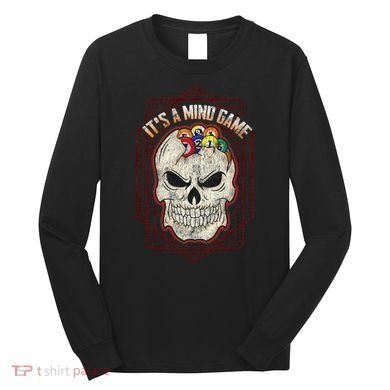 Billiards Skull Pool Balls ItS A Mind Game Long Sleeve Shirt