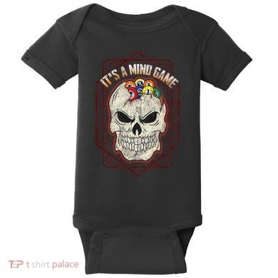 Billiards Skull Pool Balls ItS A Mind Game Baby Bodysuit