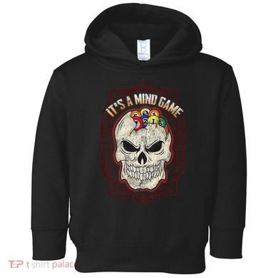 Billiards Skull Pool Balls ItS A Mind Game Toddler Hoodie