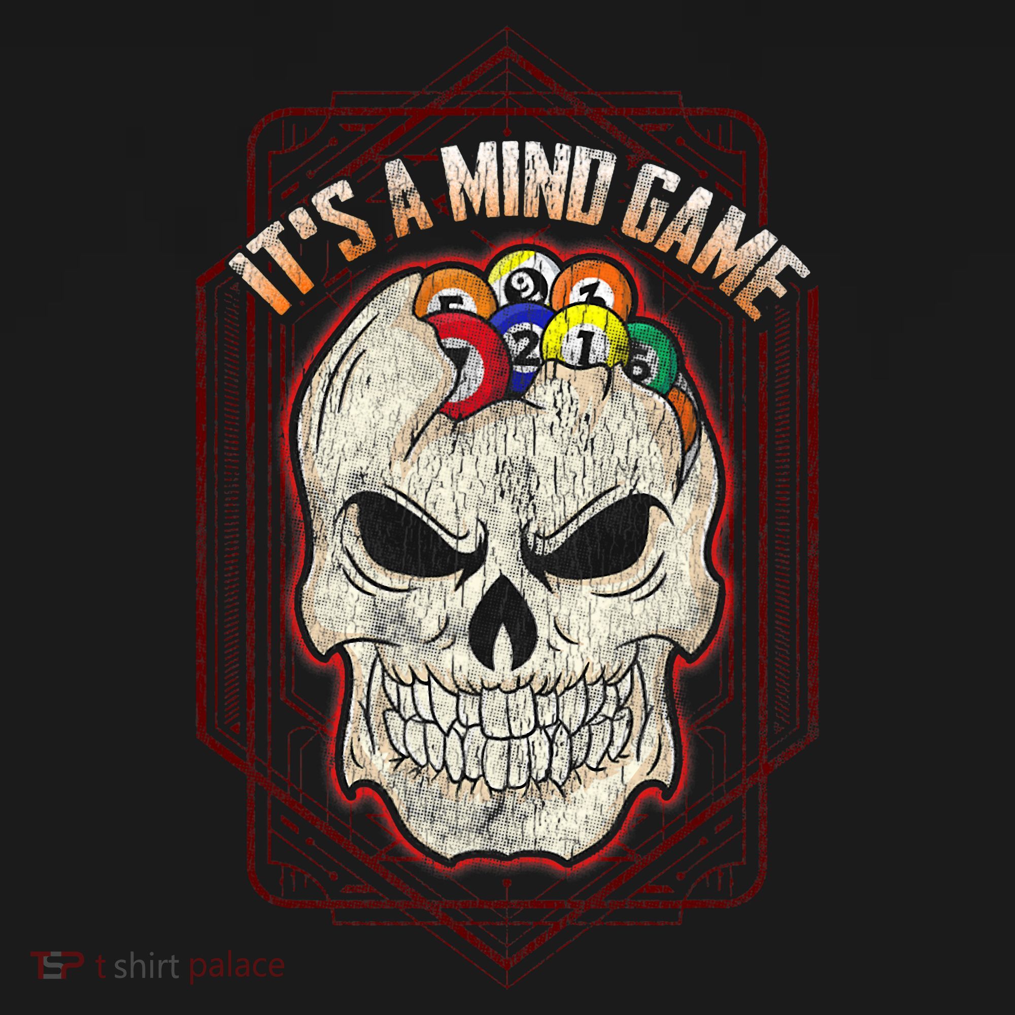 Billiards Skull Pool Balls ItS A Mind Game Tank Top