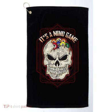 Billiards Skull Pool Balls ItS A Mind Game Golf Towel