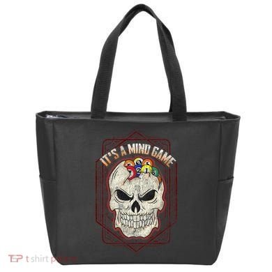 Billiards Skull Pool Balls ItS A Mind Game Tote Bag