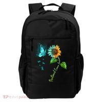 Butterfly Sunflower Peritoneal Cancer Awareness Gift Backpack thumb 0