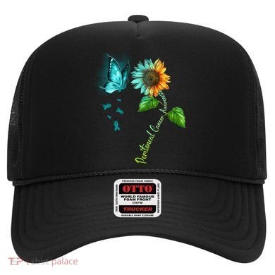 Butterfly Sunflower Peritoneal Cancer Awareness Gift Hat