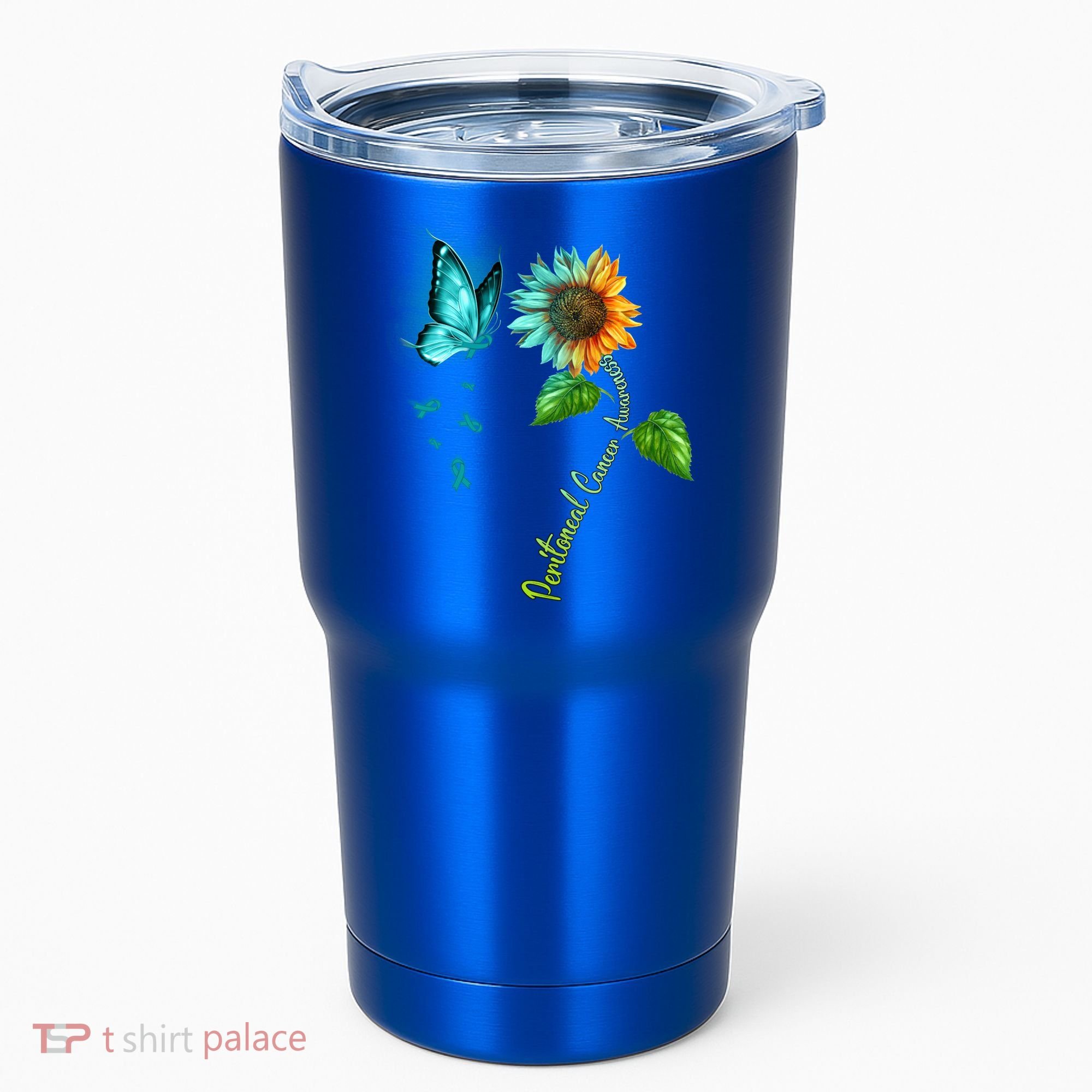 Butterfly Sunflower Peritoneal Cancer Awareness Gift Tumbler