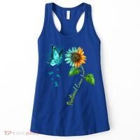 Butterfly Sunflower Peritoneal Cancer Awareness Gift Women's Tank Top thumb 0