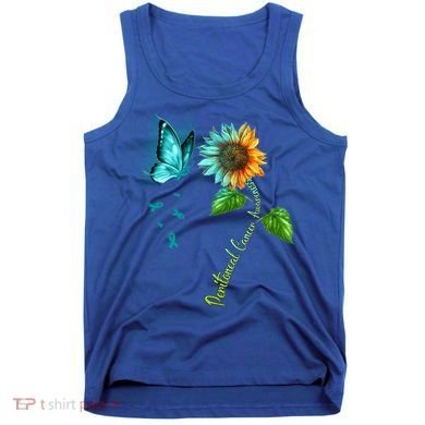 Butterfly Sunflower Peritoneal Cancer Awareness Gift Tank Top