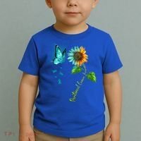 Butterfly Sunflower Peritoneal Cancer Awareness Gift Toddler T-Shirt thumb 2