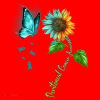 Butterfly Sunflower Peritoneal Cancer Awareness Gift Santa Hat thumb 1