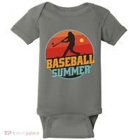 Baseball Summer Player Baby Bodysuit thumb 0
