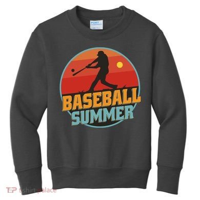 Baseball Summer Player Kids Sweatshirt