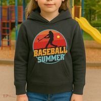 Baseball Summer Player Kids Hoodie thumb 3