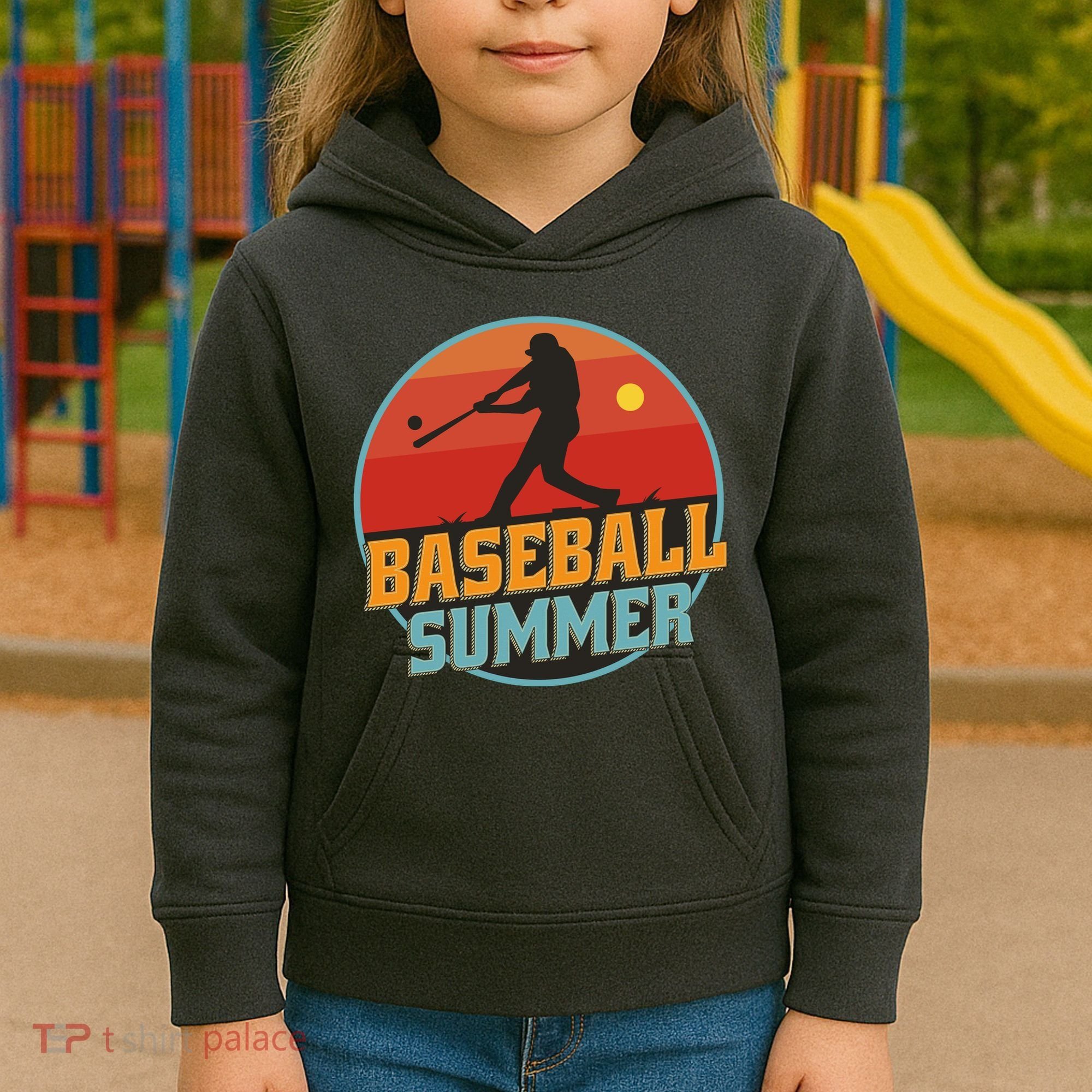 Baseball Summer Player Kids Hoodie