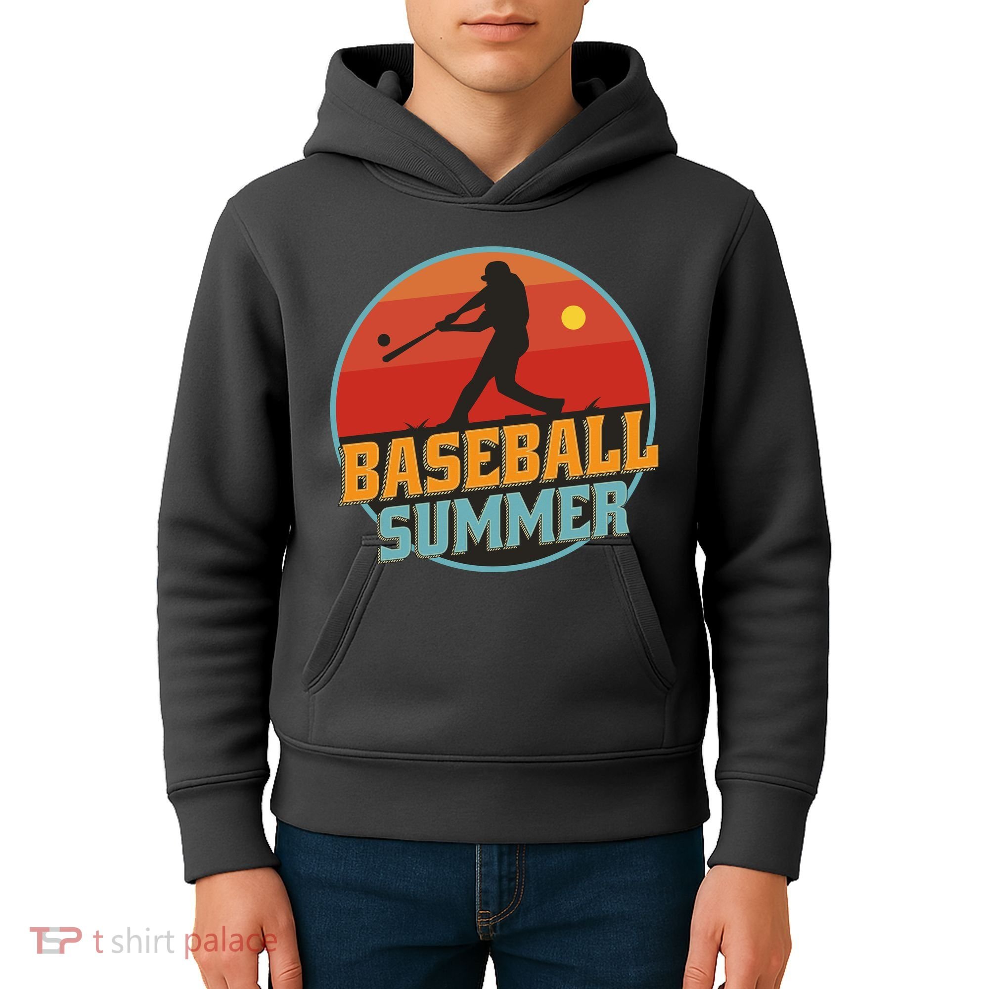 Baseball Summer Player Kids Hoodie