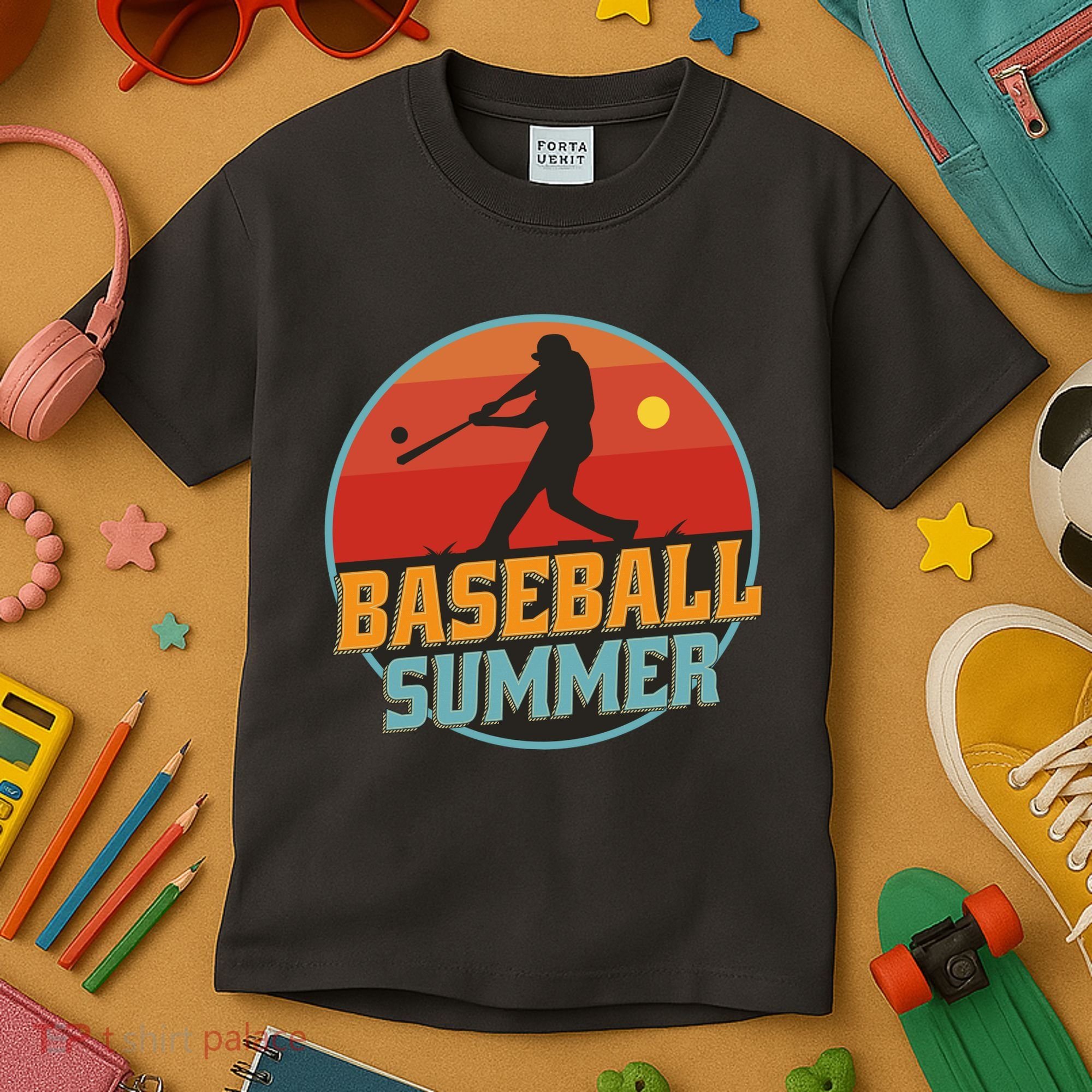 Baseball Summer Player Kids T-Shirt