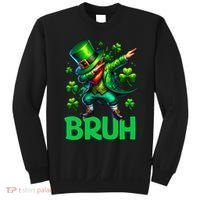 Bruh St Patricks Day Dabbing Leprechaun Bruh Gift Sweatshirt thumb 0