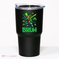 Bruh St Patricks Day Dabbing Leprechaun Bruh Gift Tumbler thumb 0