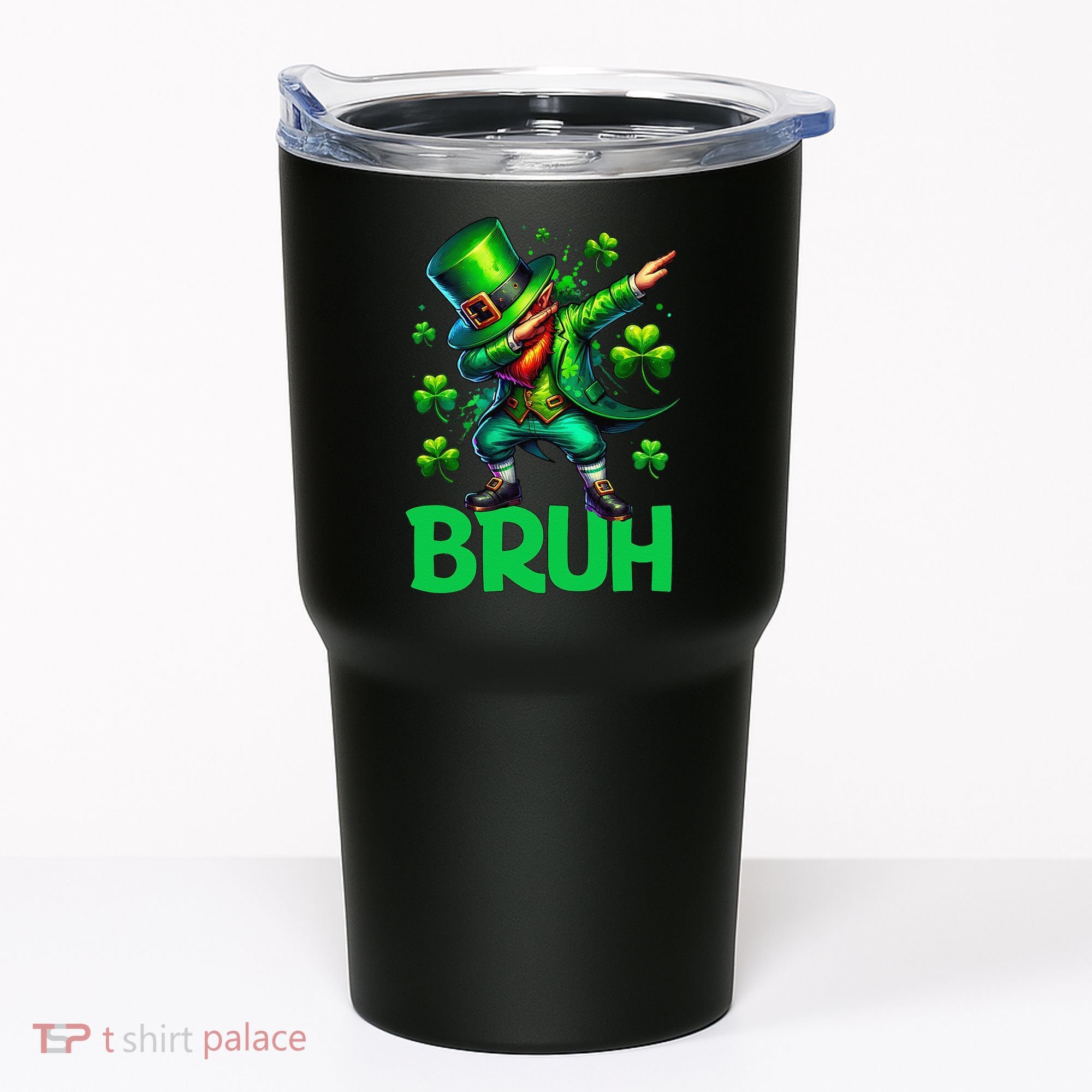 Bruh St Patricks Day Dabbing Leprechaun Bruh Gift Tumbler
