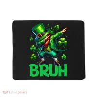 Bruh St Patricks Day Dabbing Leprechaun Bruh Gift Mousepad thumb 0