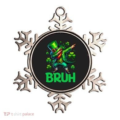 Bruh St Patricks Day Dabbing Leprechaun Bruh Gift Ornament