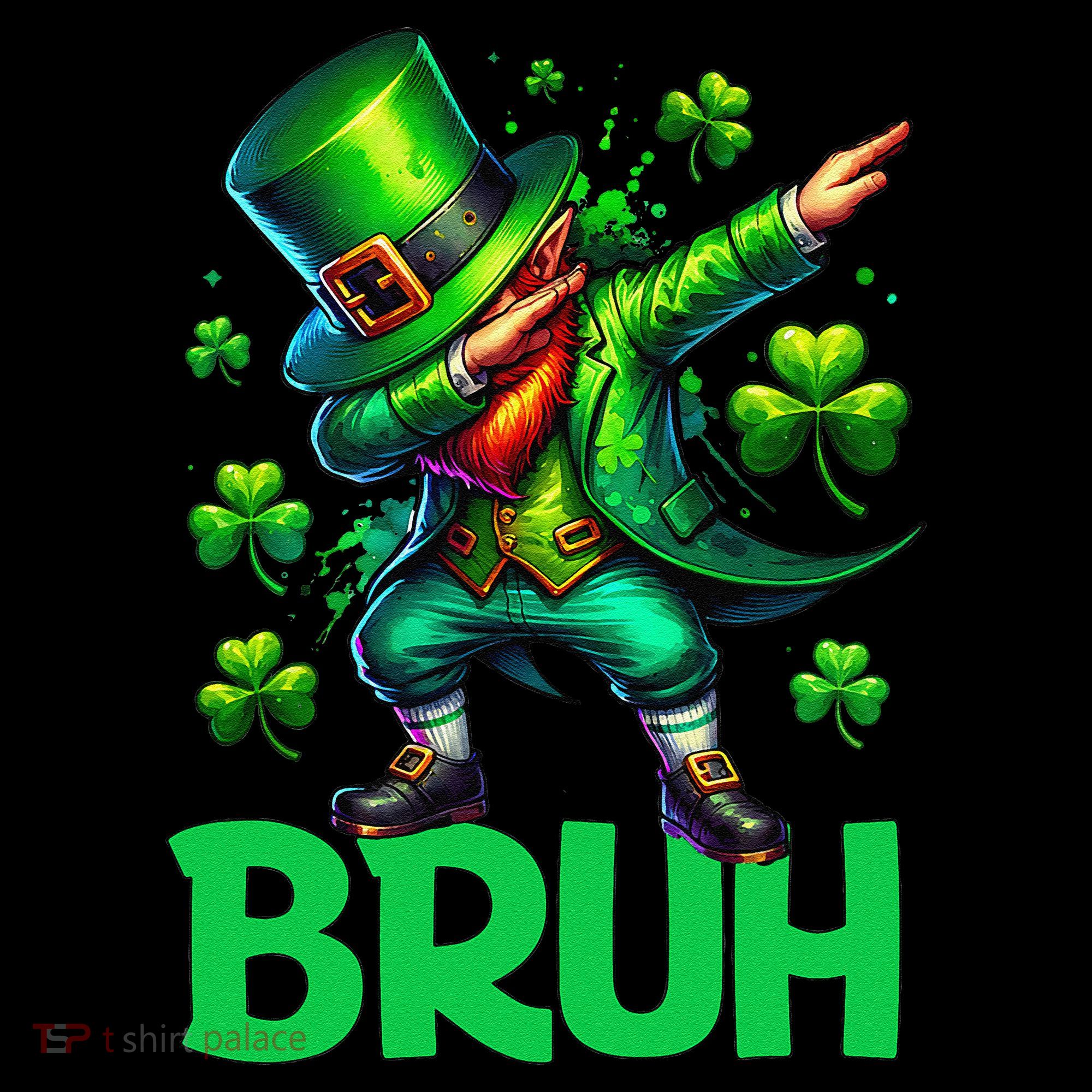 Bruh St Patricks Day Dabbing Leprechaun Bruh Gift Baby Bodysuit