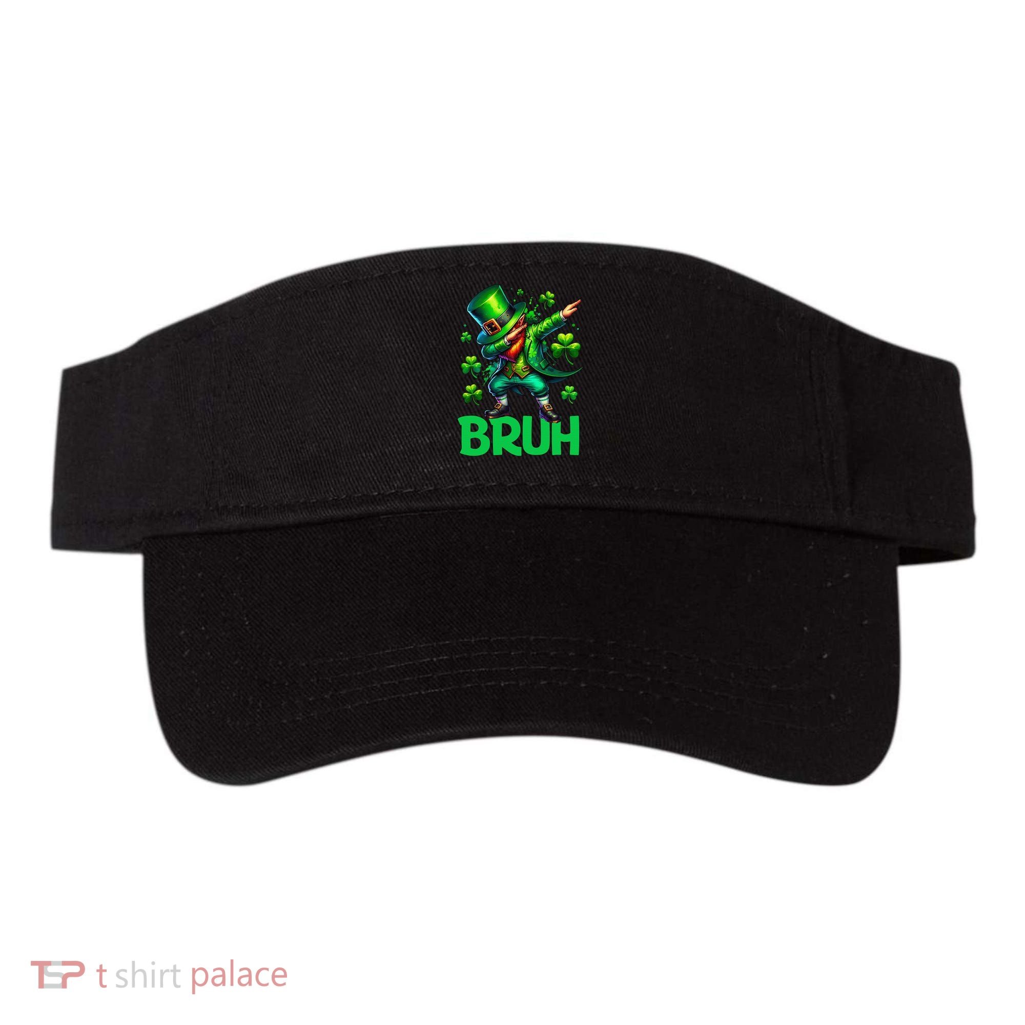 Bruh St Patricks Day Dabbing Leprechaun Bruh Gift Visor