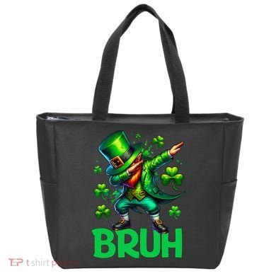 Bruh St Patricks Day Dabbing Leprechaun Bruh Gift Tote Bag