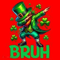 Bruh St Patricks Day Dabbing Leprechaun Bruh Gift Santa Hat thumb 1