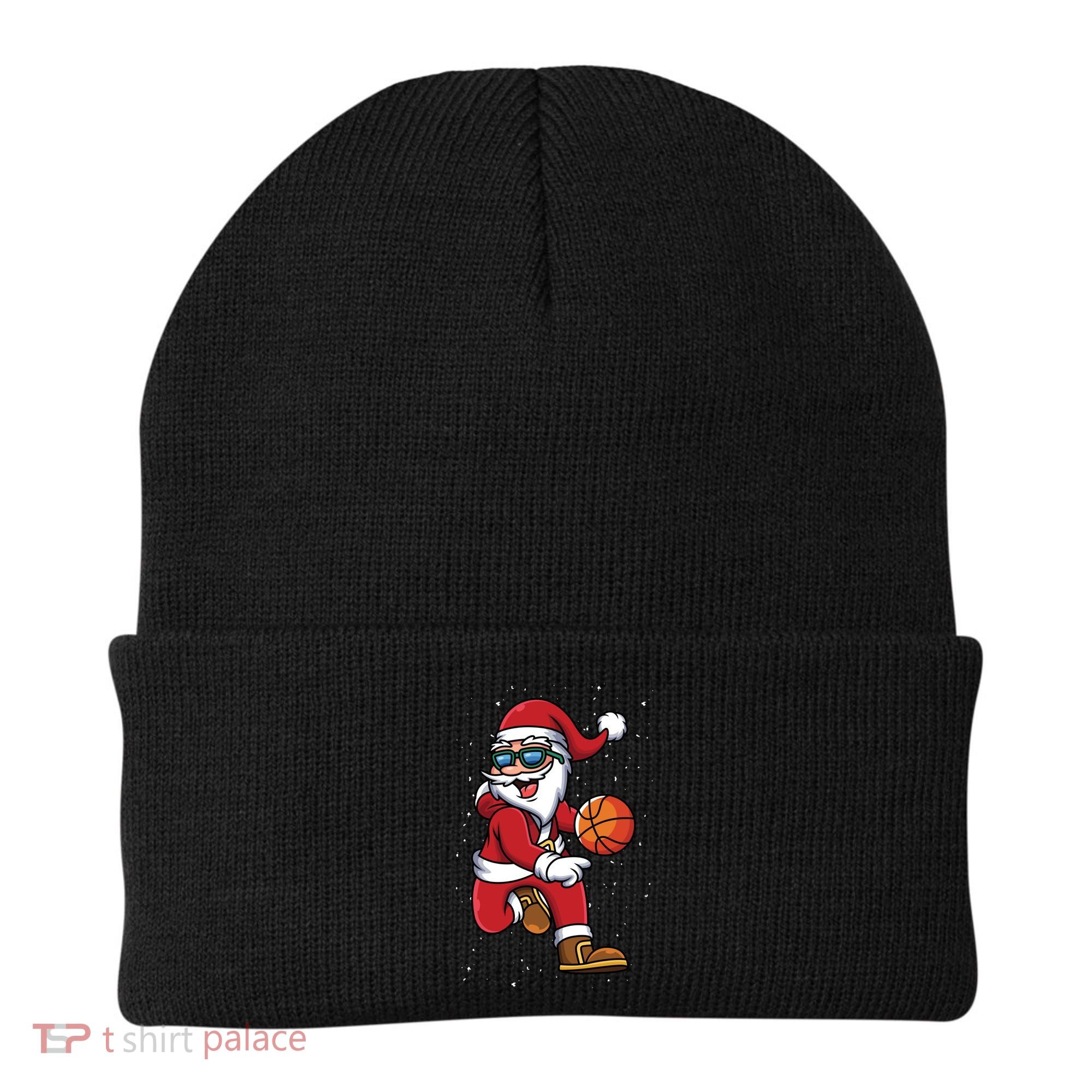 Basketball Santa Playing Christmas Boys Sports Xmas Gift Beanie