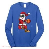 Basketball Santa Playing Christmas Boys Sports Xmas Gift Long Sleeve Shirt thumb 0