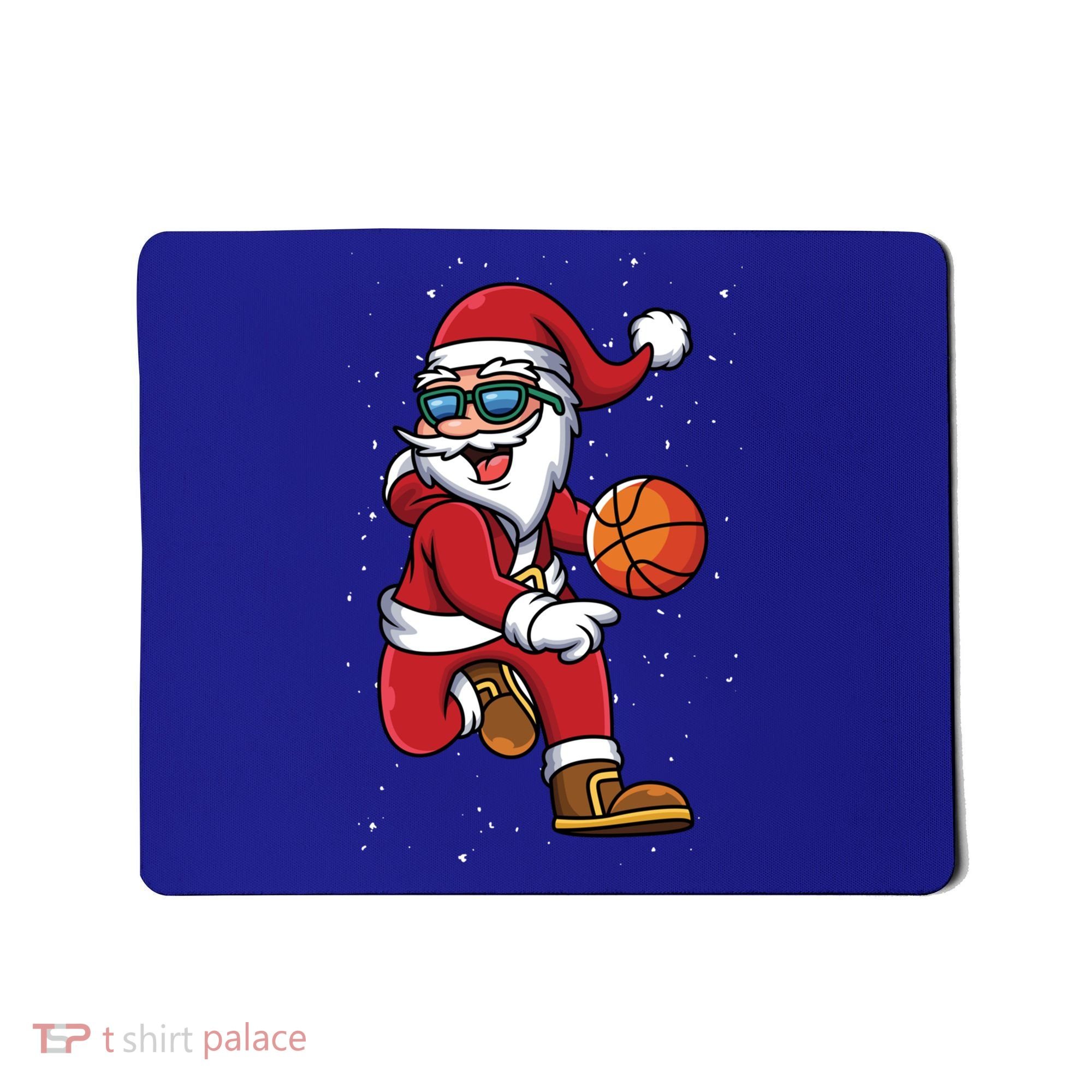Basketball Santa Playing Christmas Boys Sports Xmas Gift Mousepad
