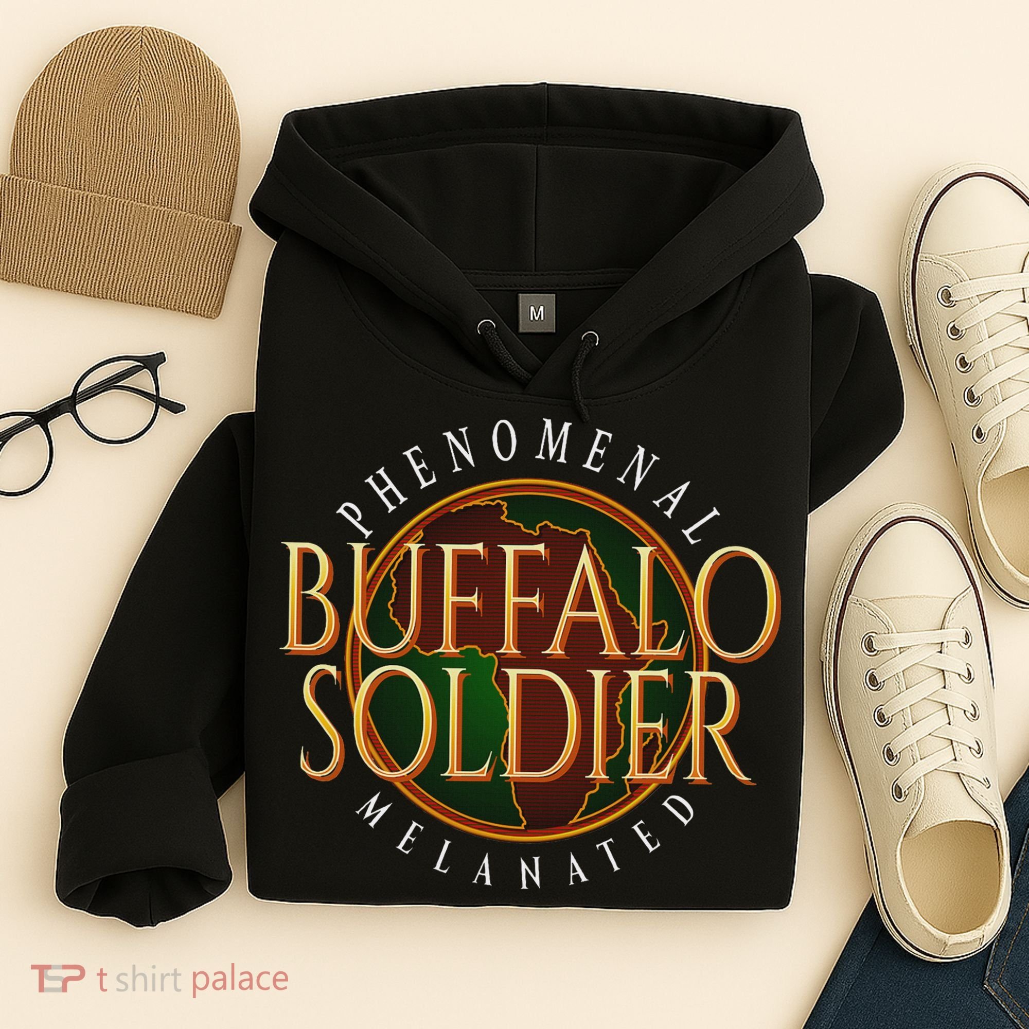 Buffalo Soldier Phenomenal Melanated Legacy Art Hoodie
