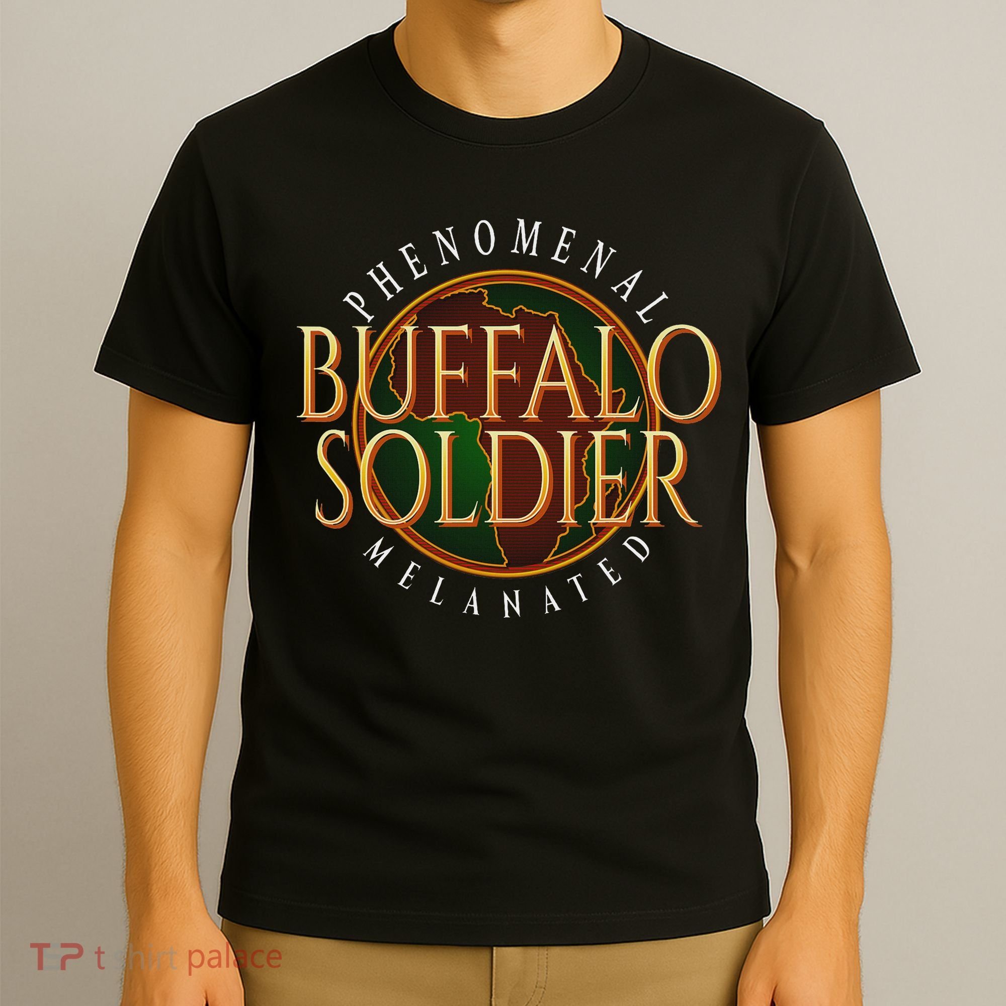 Buffalo Soldier Phenomenal Melanated Legacy Art T-Shirt