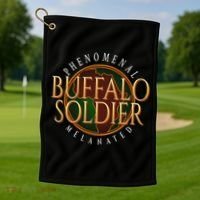 Buffalo Soldier Phenomenal Melanated Legacy Art Golf Towel thumb 1