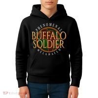 Buffalo Soldier Phenomenal Melanated Legacy Art Kids Hoodie thumb 4