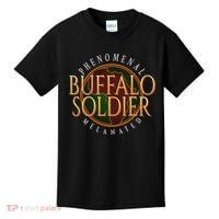 Buffalo Soldier Phenomenal Melanated Legacy Art Kids T-Shirt thumb 0