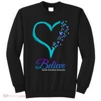 Believe Suicide Prevention Awareness Butterfly Heart Sweatshirt thumb 0