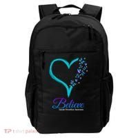 Believe Suicide Prevention Awareness Butterfly Heart Backpack thumb 0