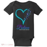 Believe Suicide Prevention Awareness Butterfly Heart Baby Bodysuit thumb 0