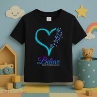 Believe Suicide Prevention Awareness Butterfly Heart Toddler T-Shirt thumb 3