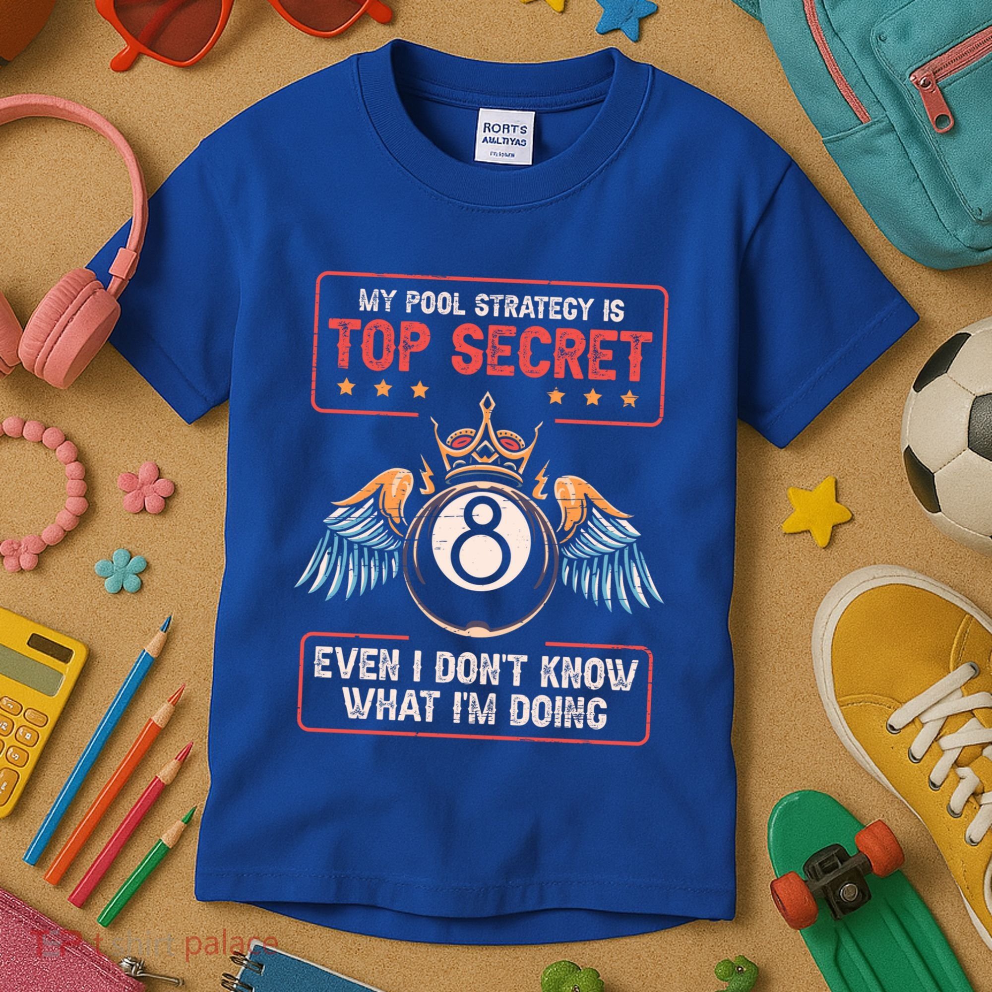 Ball Sports Pool Player Billiard Gift Kids T-Shirt