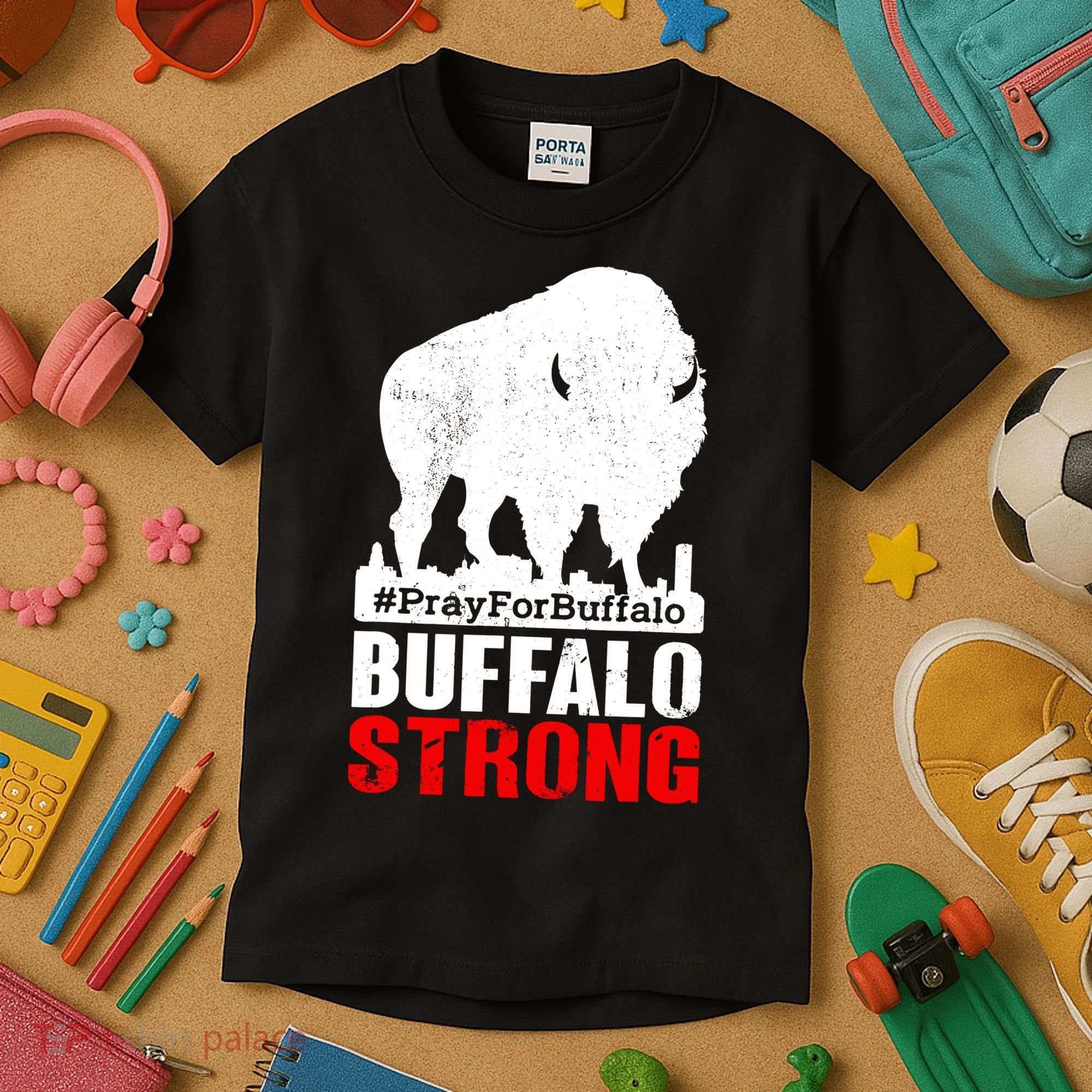 Choose Love Buffalo Strong Pray For Buffalo Kids T-Shirt