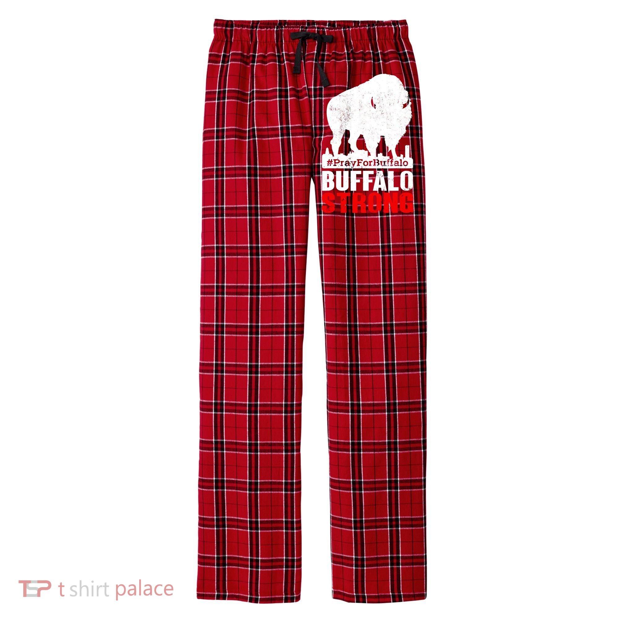 Choose Love Buffalo Strong Pray For Buffalo Men's Flannel Plaid Pajama Pants