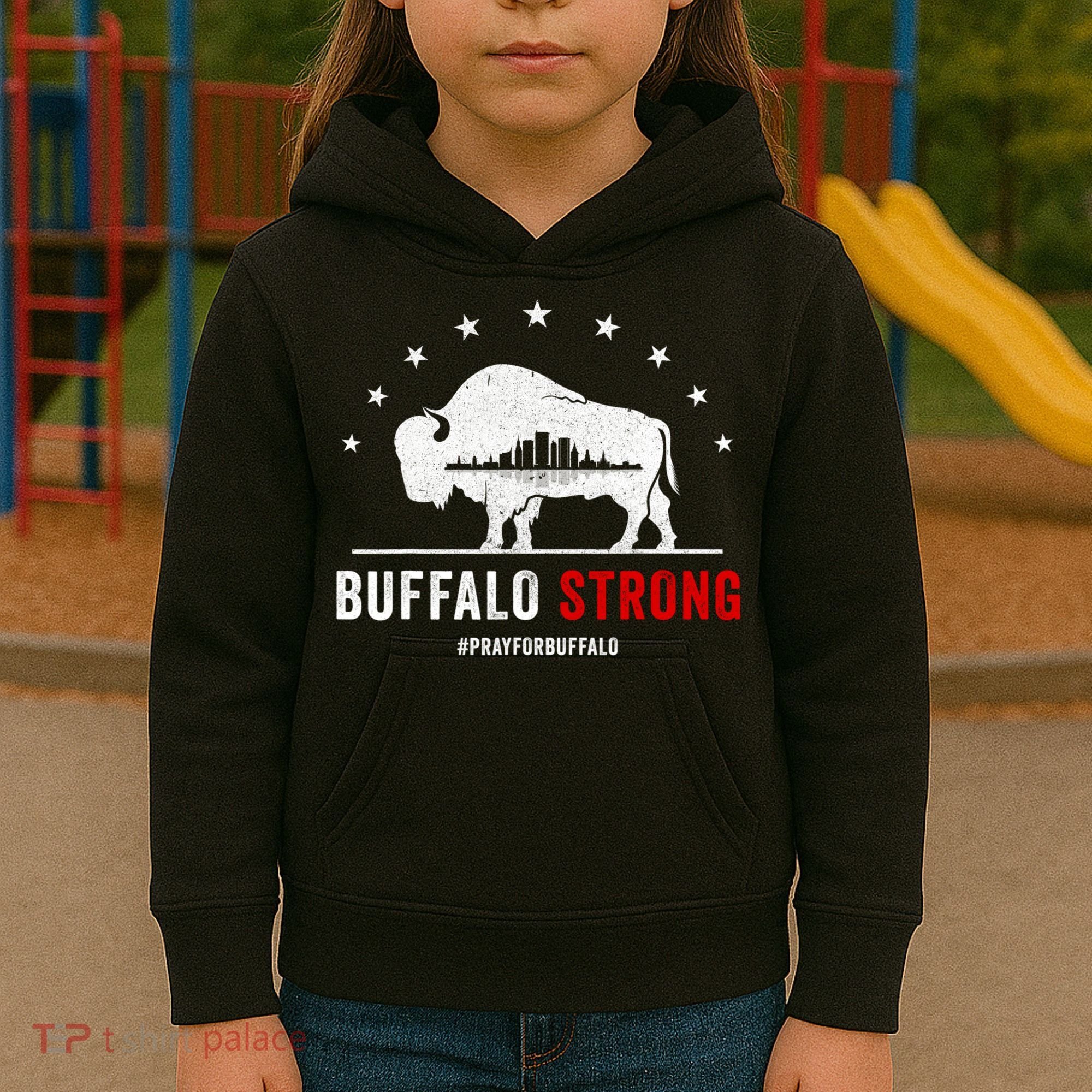 Choose Love Buffalo Strong Pray For Buffalo Kids Hoodie