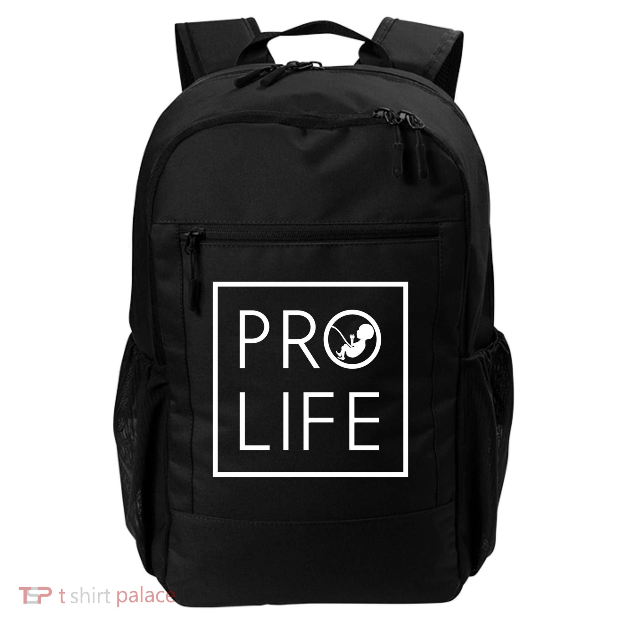 Baby Silhouette Profunny Giftlife Minimalist March For Life Gift Cool Gift Backpack