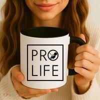 Baby Silhouette Profunny Giftlife Minimalist March For Life Gift Cool Gift Coffee Mug thumb 3