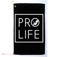 Baby Silhouette Profunny Giftlife Minimalist March For Life Gift Cool Gift Golf Towel thumb 0